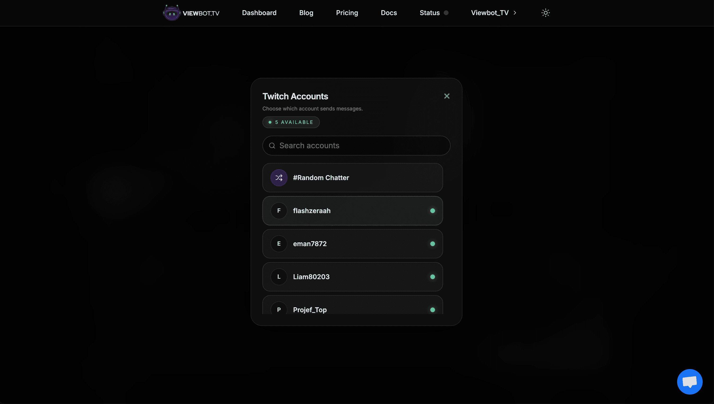 Individual chat control chatbox
